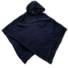 Navy Blue Beautiful Chico's Cape Poncho Hoodie | Light and Stylish picture