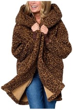 By Jill Martin Women's Sherpa Embroidered Hooded Lounger Leopard picture