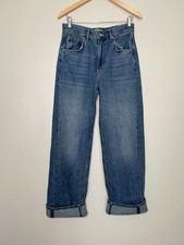 NWOT We The Free East Bay Cuffed Straight Jeans Size 32 Baggy Relaxed picture