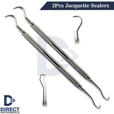 2Pcs Periodontal Jacquette Scalers Sickle Dental Calculus Plaque Remover Tools picture