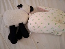 Set Of Two Vintage Plush Lamb & Rabbit (Great For Photographers) picture