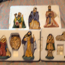 Christmas Nativity Figurine Set Mary Joseph Baby Jesus Wise Men Shepherd picture