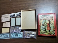 ANTIQUE MILTON BRADLEY TOY TOWN POST OFFICE  circa 1910  CHILDRENS MAIL GAME picture