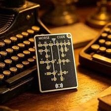 Tool Portable Gadget Pocket Morse Code Trainer Card LED Electronic Learning picture