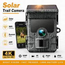 Campark Solar Trail Camera 85MP 4K Wildlife Game WiFi Night Vision Hunting Cam picture