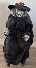 Gemmy Witch Eris Green FacedHat Cape 42” T Sitting Halloween Vintage 90’s Read picture