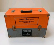 Vintage GE Vacuum Tube Case w/ 140 Tubes NOS TV Guitar Amp General Electric Kit picture