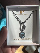 BP October 2026 Destination Success Light Blue Fire Opal Shield CZ Bracelet NEW picture