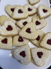 European Style Linzer Cookies Fresh Handmade Classic Wedding Heart 1 Lb Bag picture
