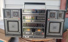 Vintage Sony Fh-100w Portable Boombox Stereo Super Acoustic Turbo Speakers picture