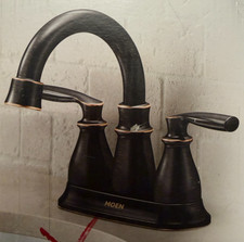 MOEN 84537BRB Hilliard Mediterranean Bronze Two-Handle High Arc Bathroom Faucet picture