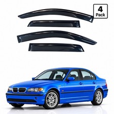 Window Visors For BMW 3 Series 2005-2011 Sedan Rain Guards Vent Out-Channel 4PC picture