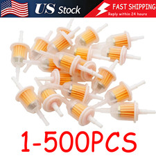 1-500Pack Motor Inline Gas Oil Fuel Filter Small Engine for 1/4'' 5/16
