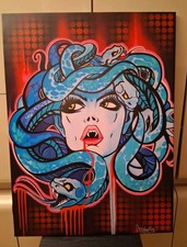 Medusa Painting - Giant size 30 x 40 Inches - Hand Painted Original Canvas picture