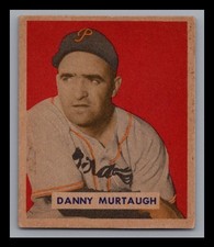 1949 Bowman Baseball #124 Danny Murtaugh RC - Gray Back VG-EX picture