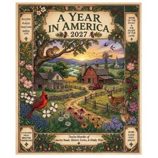 A Year in America 2027, Vintage Storybook Wall Calendar picture