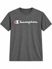 Champion Men's Classic Script Logo T-Shirt 100% Cotton Graphic Short Sleeve Tee picture