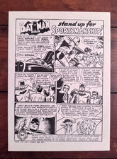 1949 Batman and Robin Stand Up for Sportsmanship Promo Sheet - Scarce picture