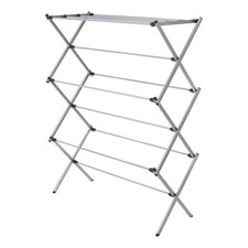 Mainstays Oversized 7-Tier Steel Clothes Drying Rack Folding Laundry Rack Silver picture