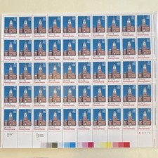 US Pennsylvania 1987 22 Cent Stamp Sheet Independence Hall Mint Never Hinged picture