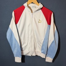 Puma Archive Track Jacket Size M Colorblock White Red Blue Retro picture