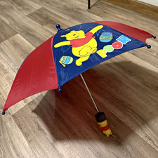 Vintage Disney Winnie The Pooh Toddler Kids Umbrella Red Blue Accessories￼ picture