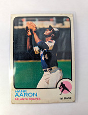 Topps 1973 Hank Aaron Atlanta Braves #100 picture