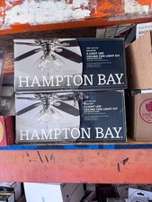 Hampton Bay Rockport 3-Light LED Ceiling Fan Light Kit Nickel New Open Box picture