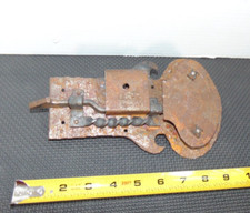 Vintage rusty latch barn fence lock steampunk gate post Hand Hammered Flames picture