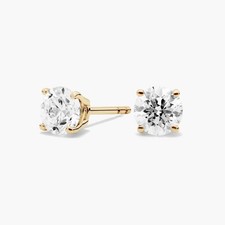 0.25-2.00ctw Round Cut EF/VS-VVS Lab Grown Diamond Solitaire Stud Earrings. picture