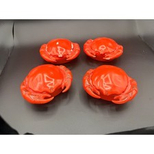 Vintage PV Czechoslovakia rare Ceramic Crab Dishes Set of 4 Ramekins 30037 picture