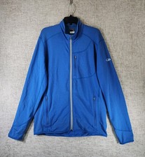 Icebreaker Merino GT Jacket Mens L Blue Full Zip Fleece Thermal Activewear *Flaw picture