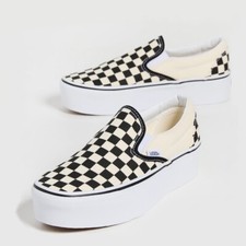 Vans Classic Slip on Stackform Women's SIZE 6-10 34mm platform checkerboard picture