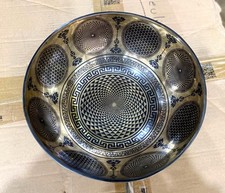 10 Inches Flower of Life Seven Chakra Carving - Sound Healing Yoga Singing Bowl picture