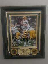RARE Brett Favre Signed And Framed 8x10 Autographed with medallions picture