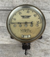 Original 1910s Ford Model T Accessory Standard Speedometer Brass Bezel picture