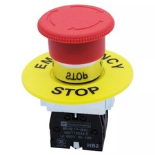 1NC 22Mm Emergency Stop Push Button Switch Red Mushroom Equipment E Stop Shut picture