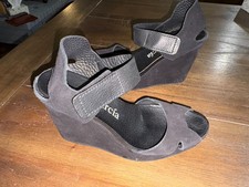 PEDRO GARCIA BLACK LEATHER PLATFORM PEEP TOE HEELS SHOES PUMPS 37 US 7 EXCELLENT picture