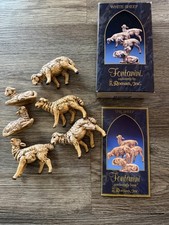 Fontanini Nativity Sheep Figurines Set of 5 Hand Painted Resin 5 in 1992 52539 picture