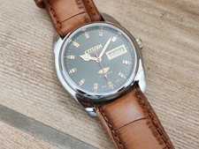 Vintage Citizen Automatic Japan Made Black Dial Day/ Date Men's Wrist Good Watch picture