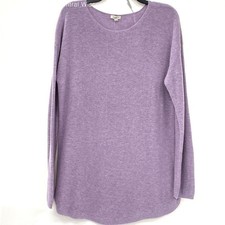 NWT Talbots Purple Cotton Blend Long Sleeve Sweater Women’s Sz L picture