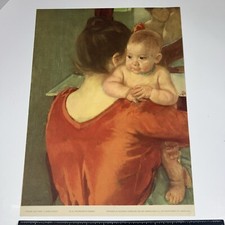 Vintage 1937 Litho Print Mother And Child By Mary Cassatt Unframed picture