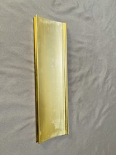 Heavy Solid BRASS Letter Mail Slot 10”x3” Refinished VINTAGE Modern MINT picture
