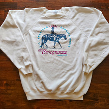 VTG 1991 All American Quarter Horse Congress 25th Anniversary Sweatshirt Size XL picture