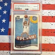 Panini 2023-24 Donruss Optic Splash Victor Wembanyama #6 RC PSA 10 Spurs picture