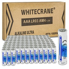 100PCS WHITECRANE AAA Batteries Heavy Duty 1.5V Alkaline Lots Wholesale for Home picture