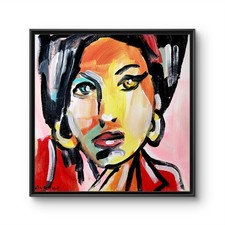Original Amy Winehouse Painting Canvas Neo Expressionist Fine Art Decor 12x12 picture