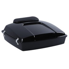 Vivid Black Razor Pack Trunk Chopped Backrest Fit Fit For Harley Touring 97-13 picture