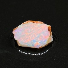 Stunning Vivid Old Mined Lambina Opal Rubbed Rough With Rare Patterns picture