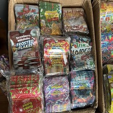 1000 pcs - 3.5g holographic Mylar Bags - Random Assortment 10 designs 100 pcs Ea picture